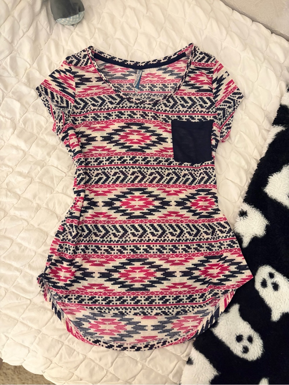 2010s VINTAGE BOHO SOUTHWESTERN KNIT TEE ✨